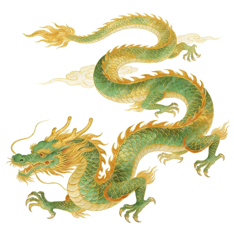 Фото Наклейки на стену Three Ratels CEE228 Vitality Green Dragon Art для украшения дома, наклейки на автомобиль, водонепроницаемые №5