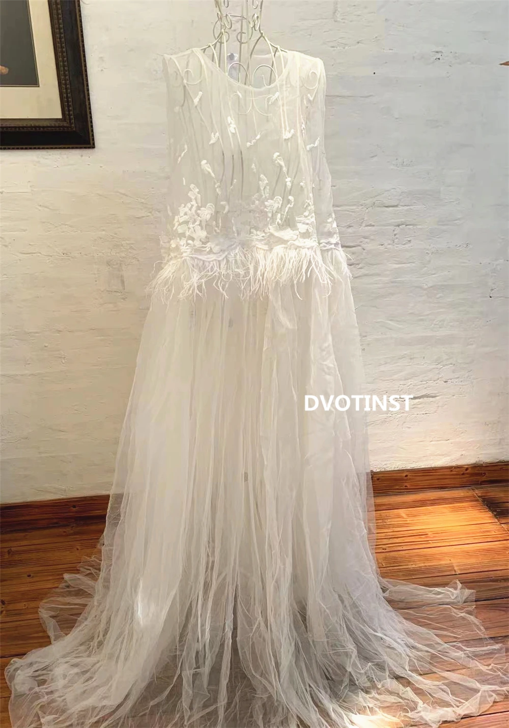 Dvotinst Photography Props Maternity Dresses for Photo Shoot Pregnancy Dress Pregnant White Lace Perspective Elegant Studio Prop enlarge