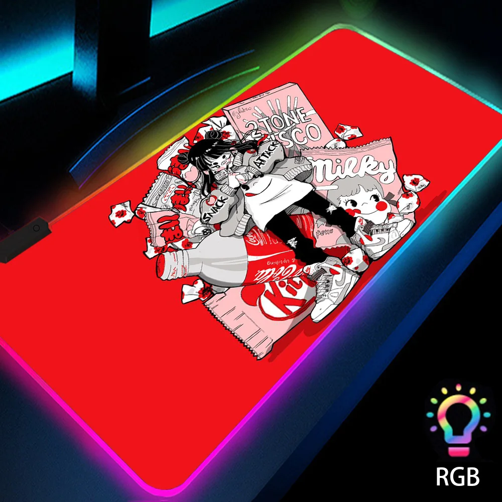 

Omocat Computer Mat Mouse Pad Large Backlit Touch RGB Gamer Rug LED Keyboards Desk Cheap Notebook Office Gaming Accessories