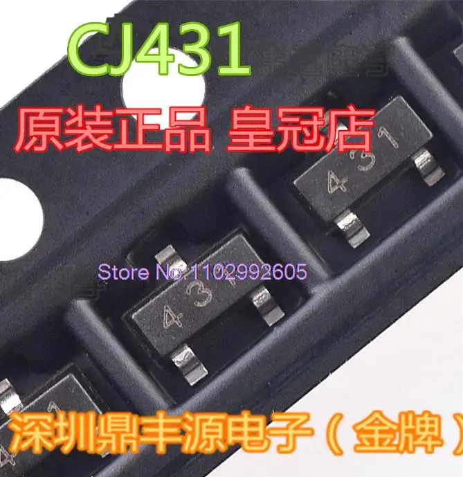 

50PCS/LOT CJ431 SOT-23 TL431 0.5%