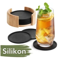 non slip silicone drinking coaster set holder cup mat pad coaster table placemats nonslip coffeee cup mat kitchen accessories