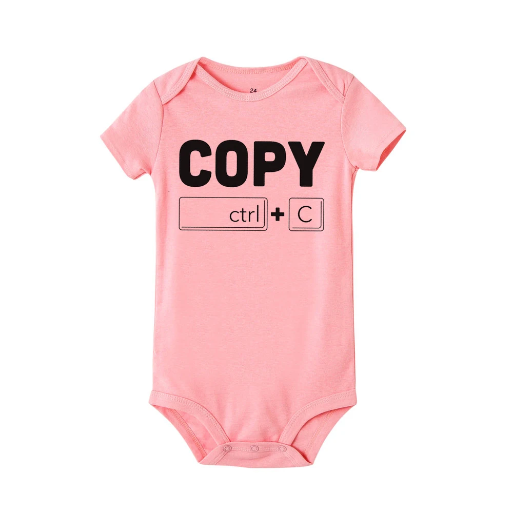 Детское боди для мальчиков и девочек с надписью Copy Paste |
