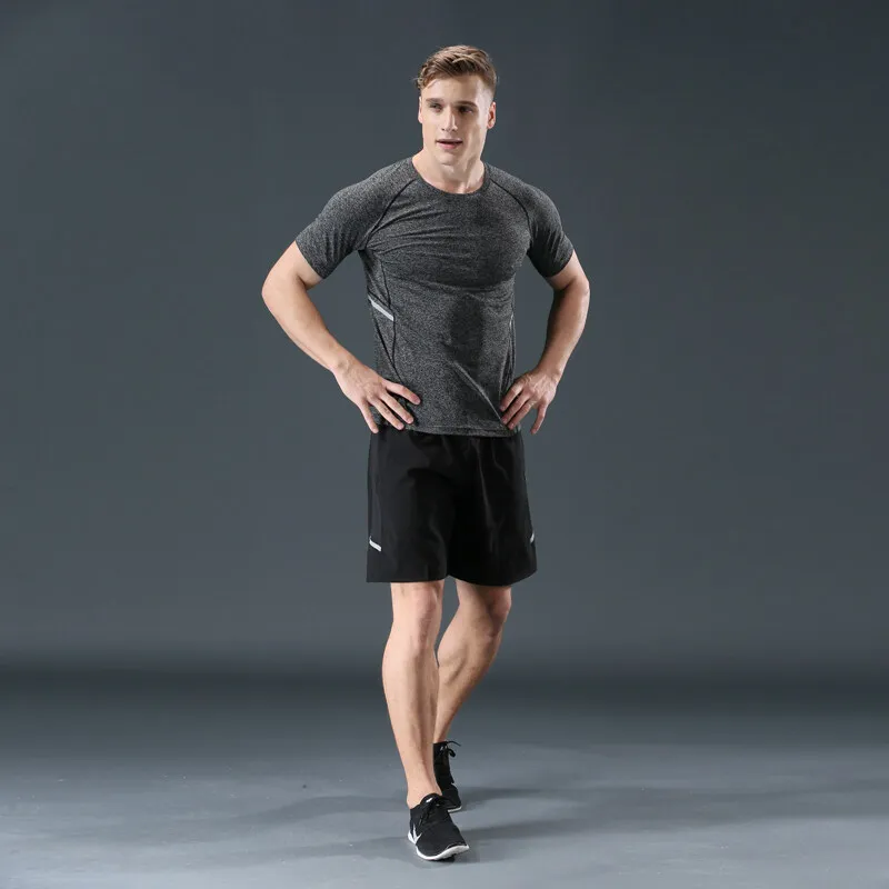 

Outdoor Sports Reflective Suit Men's Two-piece Set Gym Running Fitness Clothes Men's Quick Drying Clothes Men's Sets 2022