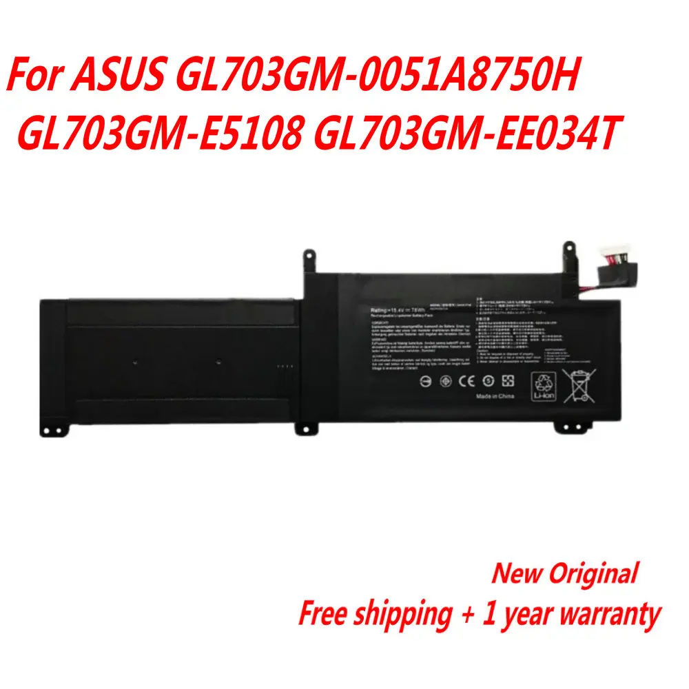 Фото НОВЫЙ аккумулятор C41N1716 для ноутбука Asus Strix S7BS8750 GL703GS GL703GM WS71 WS74 DS74 NS73 E5055T EE231 EE071T 71200T E5187T №1