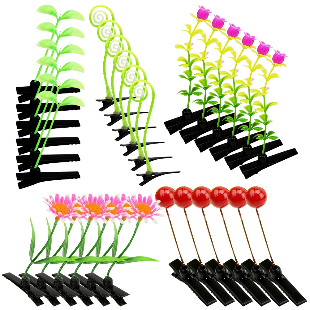 

Simulation Hair Clip Bean Sprout Girl Fun Accessories Barrettes Clips Small