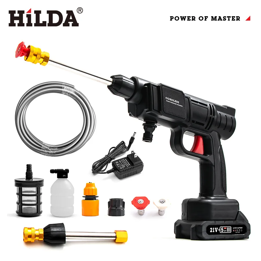 

21V Battery High Pressure Water Gun Garden Watering Glue Cleaning Vehicle Lithium Electric Car Washing Machine