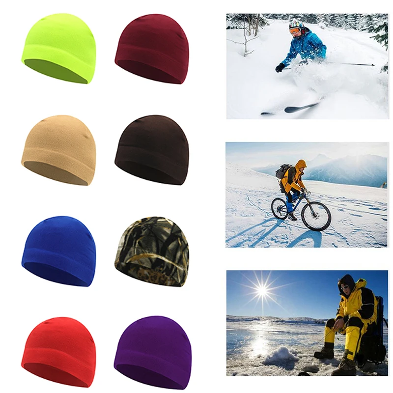 

Warm Fleece Hats Winter Men Warmming Cap Unisex Military Men Ski Caps Hiking Accessories Cold Protection Outdoor Cycling Caps