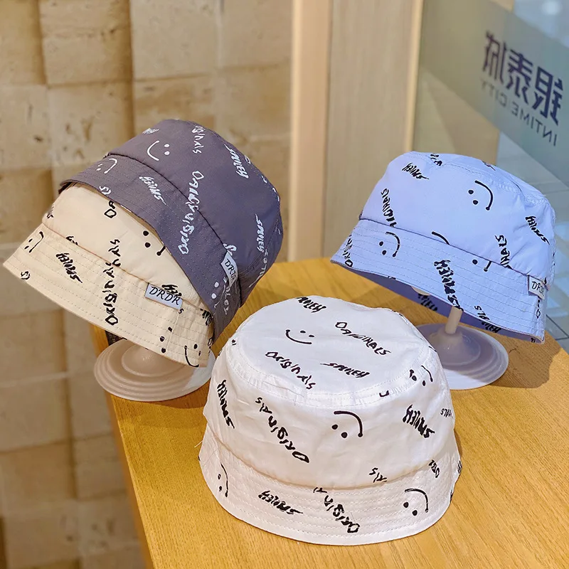 

Spring Summer Baby Bucket Hat Girl Caps Children Cartoon Cotton Breathable Sun Panama Hats Boy Soft Brim Outdoor Fisherman Cap