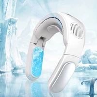 mini air conditioner ventilator portable hanging neck fan usb wearable neck cooler bladeless fan neck outdoor sports cooling fan