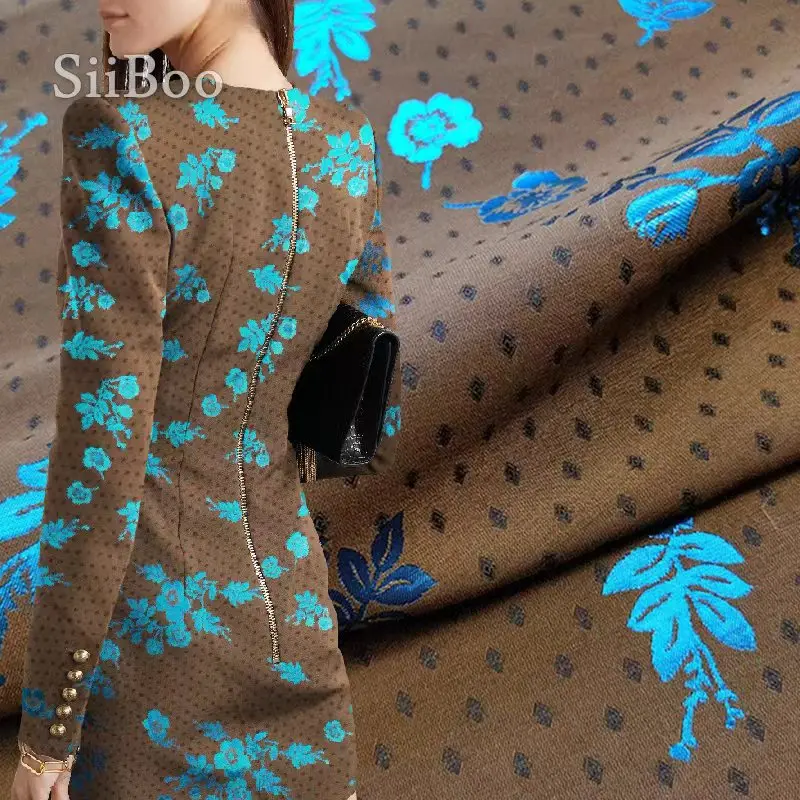

Exquisite luxurious textured flora metallic pattern for women dress blazer pants top color combo Italy style SP6619