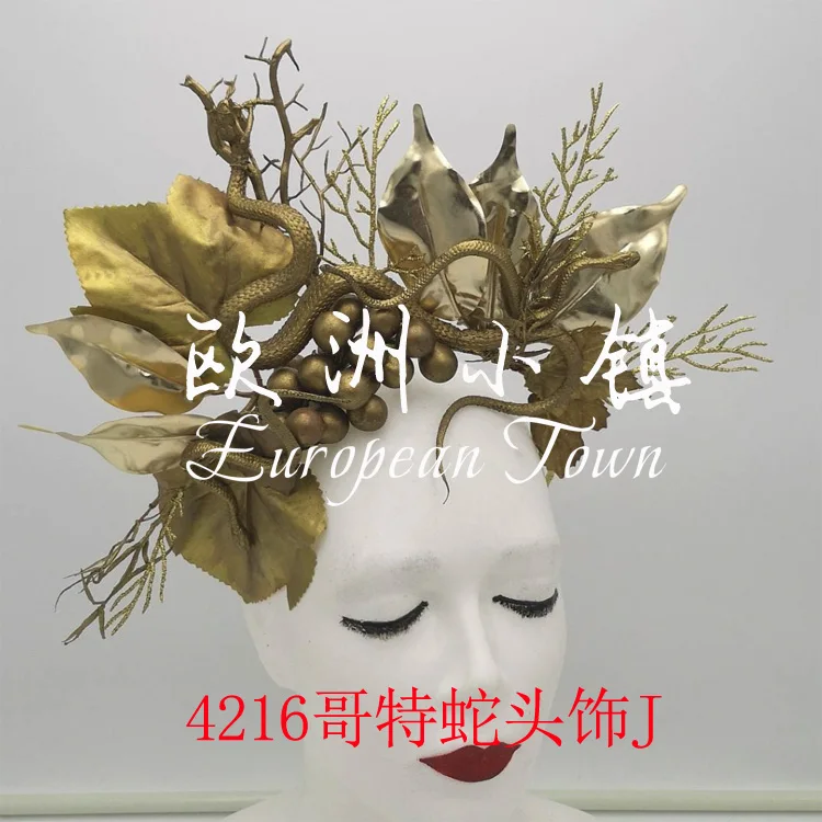 Хэллоуин страшный Банши огромный ужас головной убор искусственная змея Забавное