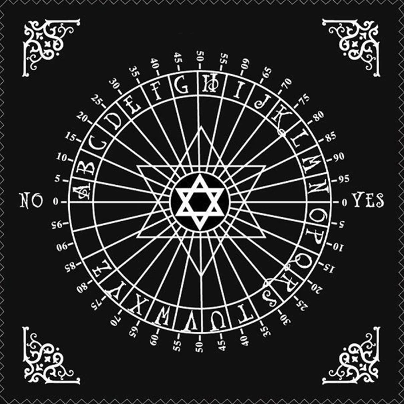 

30x30cm Divination Altar Tarot Card Cloth Game Mat Black Tarot Tablecloth Pendulum Pentacle Runes Tarot Altar Tablecloth