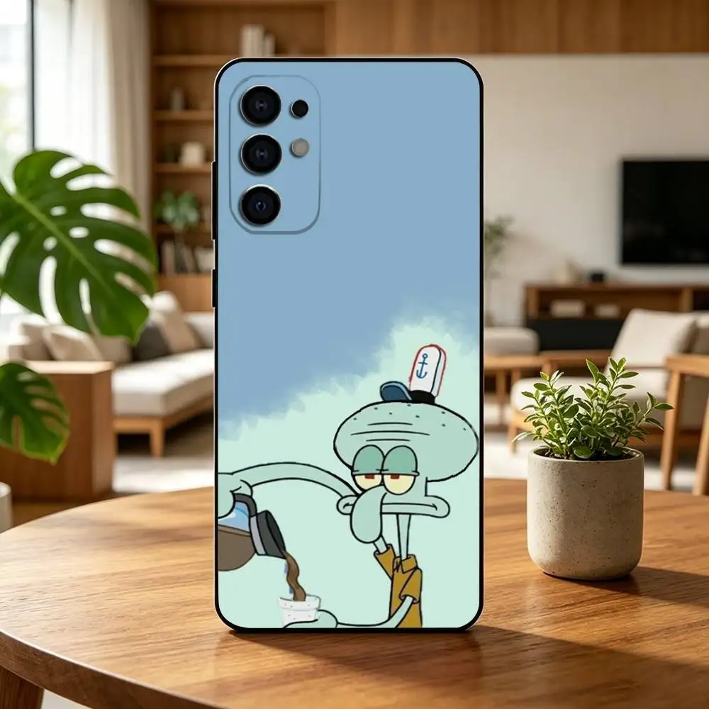 Фото Чехол для телефона Squidward Tentacles Z-Sponge Funny BoB для Samsung S25, S24, S21, S22, S23, S30, Ultra, S20, Plus, Fe, мягкий силиконовый, черный №3