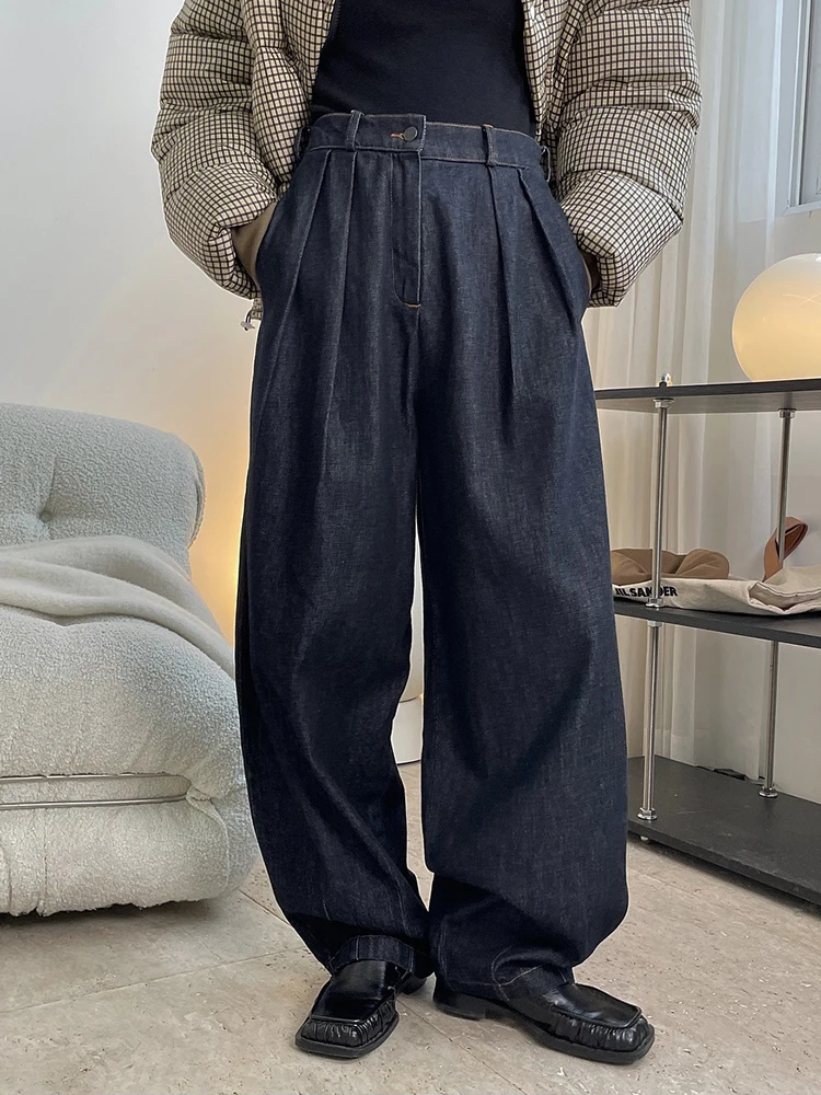 Винтажные свободные джинсы LANMREM