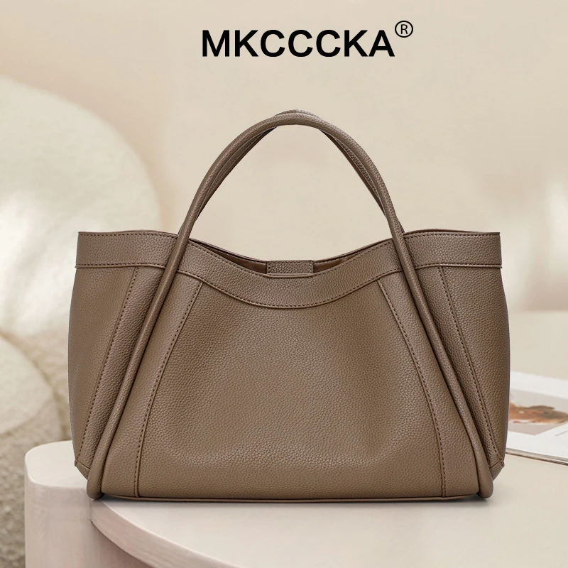 2023 new Women's leather bag women's handbag fashion commuter  mother large capacity Tote single shoulder crossbody bag