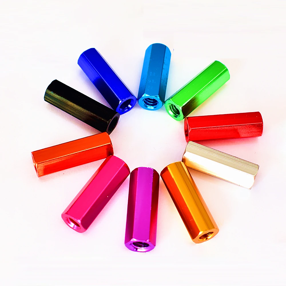 

M4 Hex Colourful Aluminum Alloy Standoff Spacer Column Hexagon Hand Knob Nuts PCB Motherboard DIY Model Parts