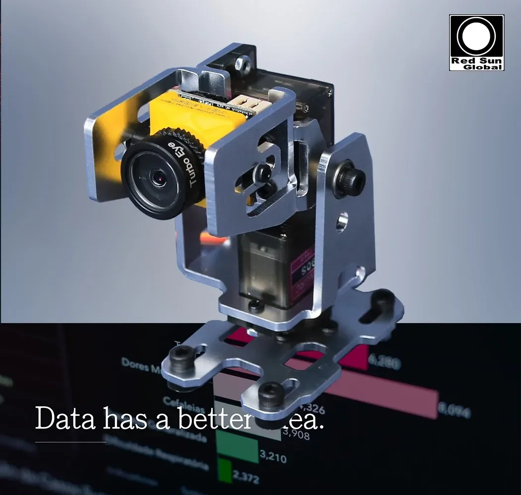 Рулевой механизм Кронштейн PTZ Небесный конец FPV Головка Чекан Двухосевая