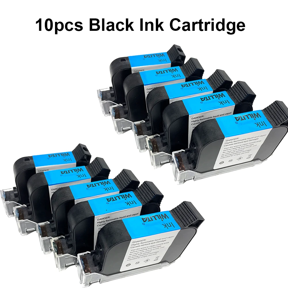 

10PCS 2588 Compatible Handheld Printer Ink Cartridge Print Height 12.7mm Inkjet TIJ Printer Fast Dry Eco Solvent Ink Cartridge