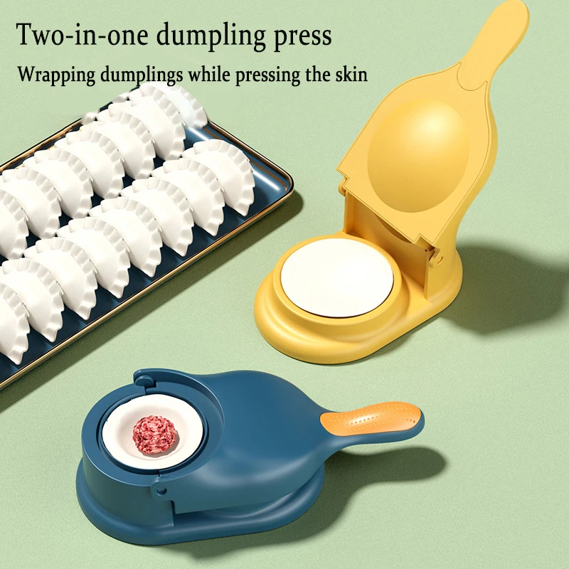 

2 in 1 Dumpling Mold Dumpling Wrapping Rolling Dough Dumpling Machine Pressure Skinner Mold Manual Production Kitchen Accessorie