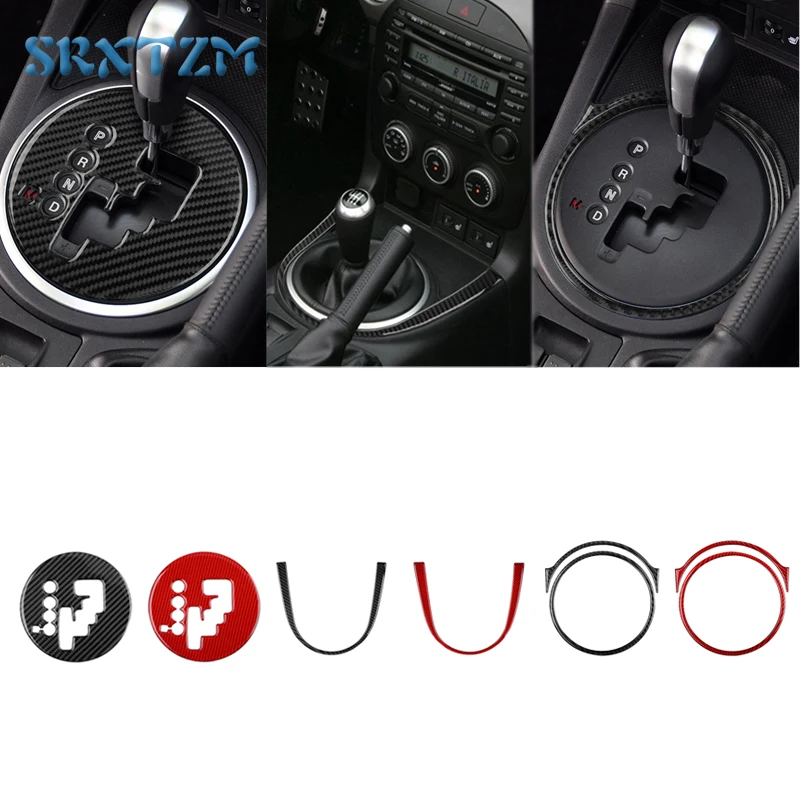 Lhd Rhd For Mazda Mx-5 Miata Nc 2009-2015 Accessories Carbon Fiber Sticker Gear Shift Panel Cover Interior Trim