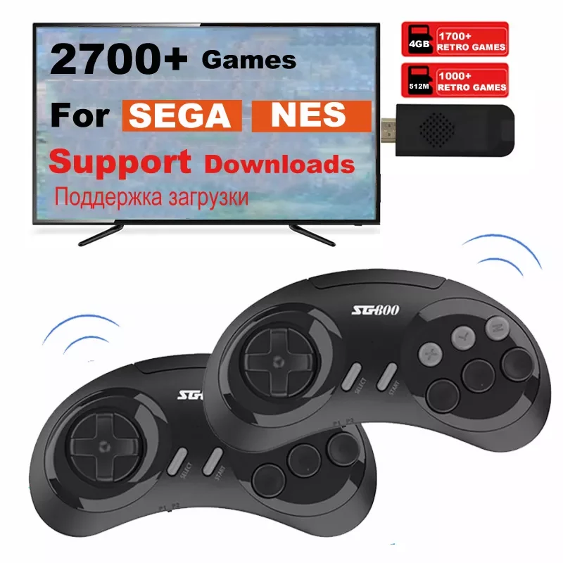 16-битные Ретро игровые консоли для контроллера Sega NES Genesis, 2700 + встроенных игр, HDMI-Игровая приставка, игровой плеер