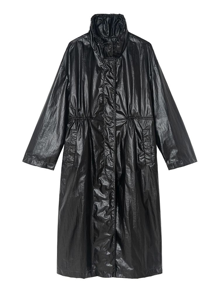 Женский непромокаемый Тренч на пуговицах DEAT ветровка до середины икры из