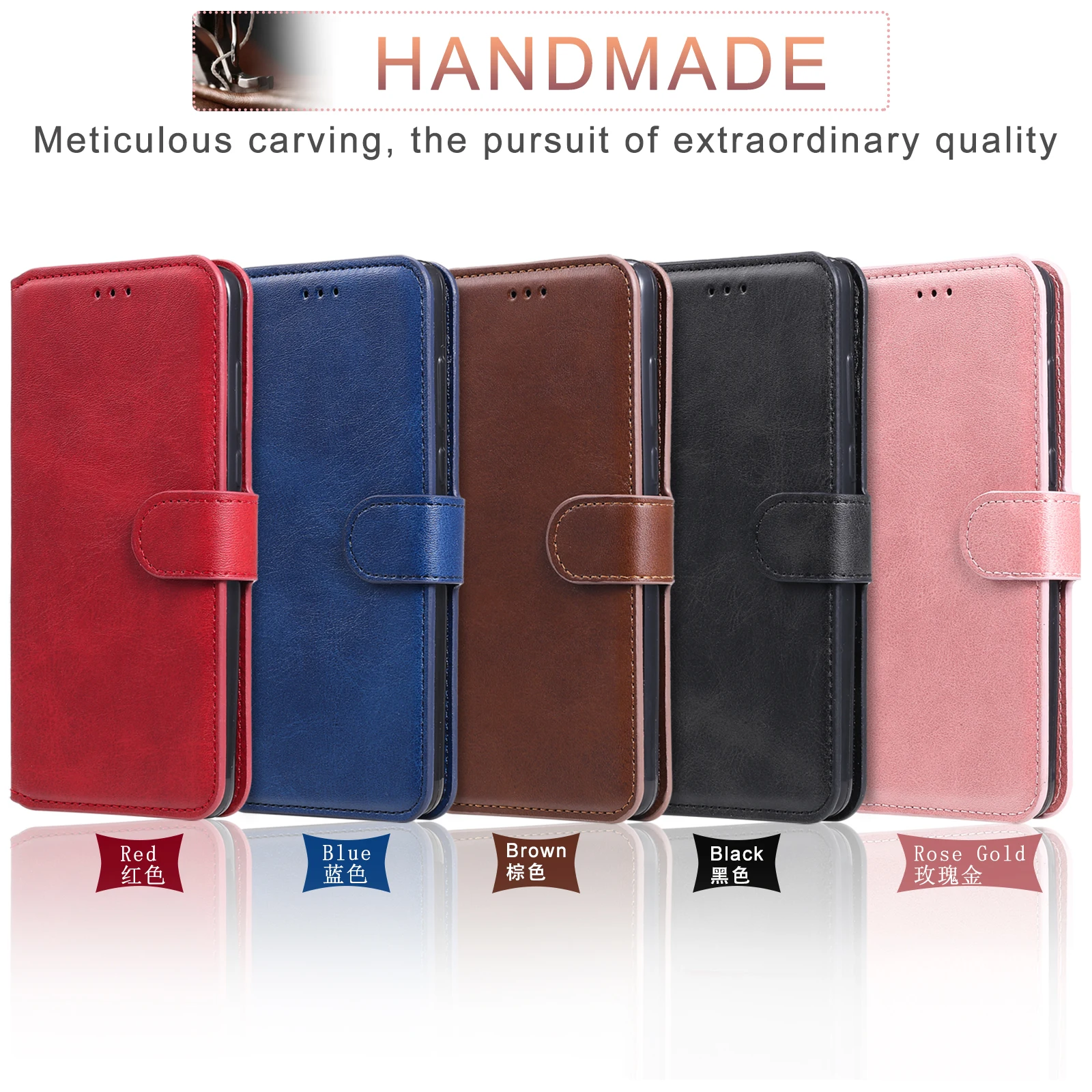 

Solid Color Flip Cover for Samsung Galaxy A23 A13 A12 A22 A53 A33 A73 A32 A03s A02 M53 M33 Card Slot Case with Kickstand Leather