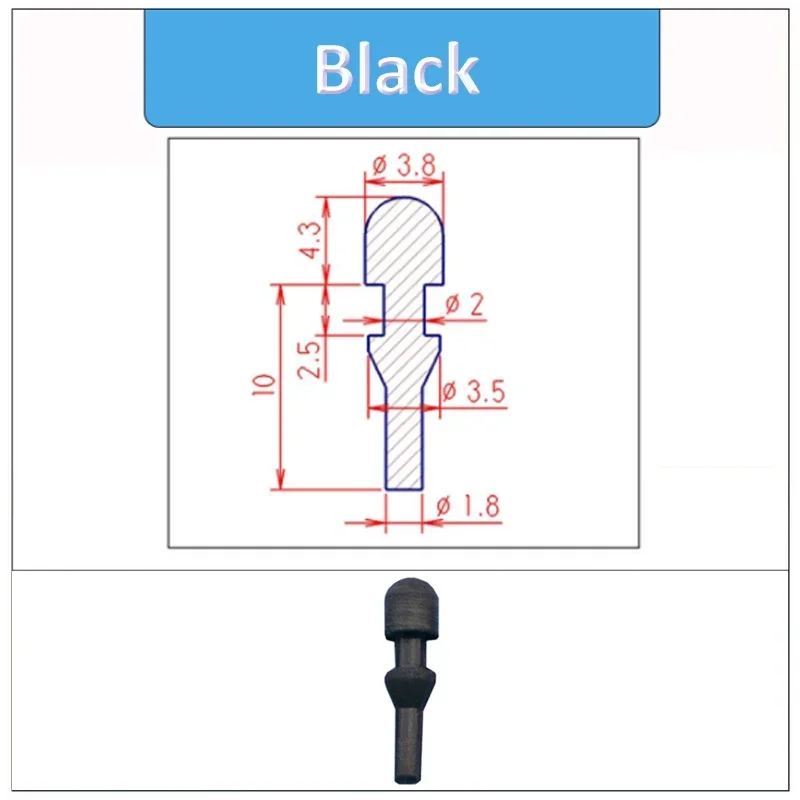 

Черная силиконовая резиновая заглушка, заглушка типа заглушки, отверстие, твердые отверстия, Пыленепроницаемая крышка, диаметр 2 2,5 мм