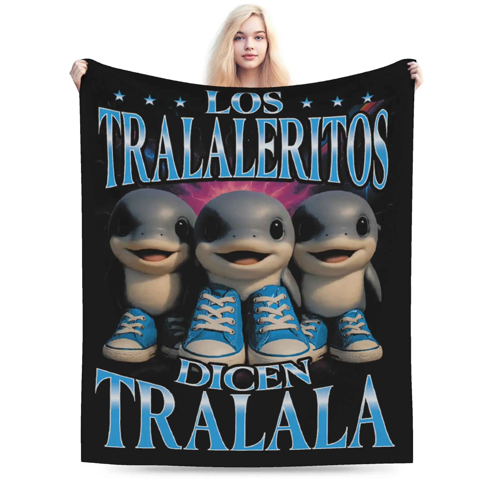 Фото Los Tralaleritos Dicen Tralala Italian Brainrot Bootleg одеяла пикник фланелевое одеяло для дивана супер теплое покрывало №1