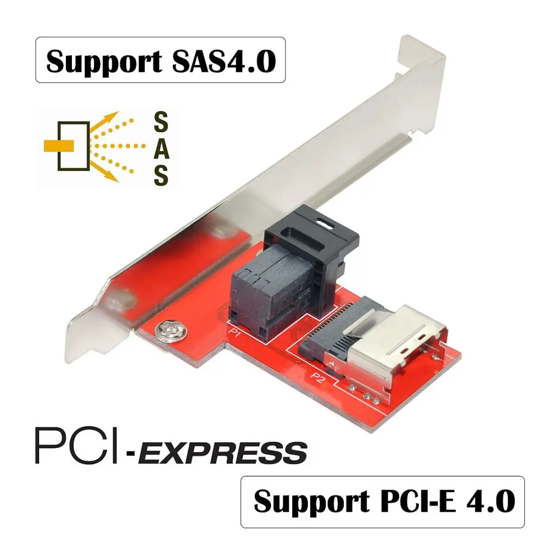 Zihan Mini SAS SFF-8087 PCI-Express 4 0 до SFF-8643 HD PCBA Женский адаптер с кронштейном |