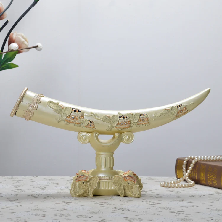 

The elephant ivory handicrafts porch European living room decorations Home Furnishing lucky gift decoration Feng Shui wall dies