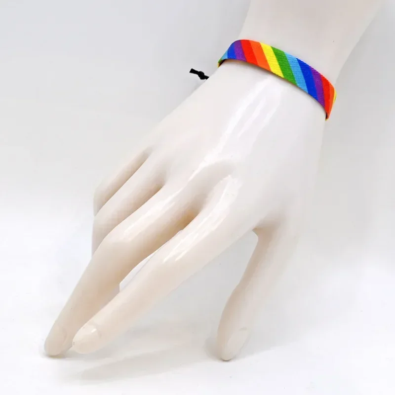 New Ins Woven Rainbow Bracelets LGBT Lesbians Gays Bisexuals Plecione bransoletki dla kobiet Mężczyźni Para Biżuteria Prezent Regulowany