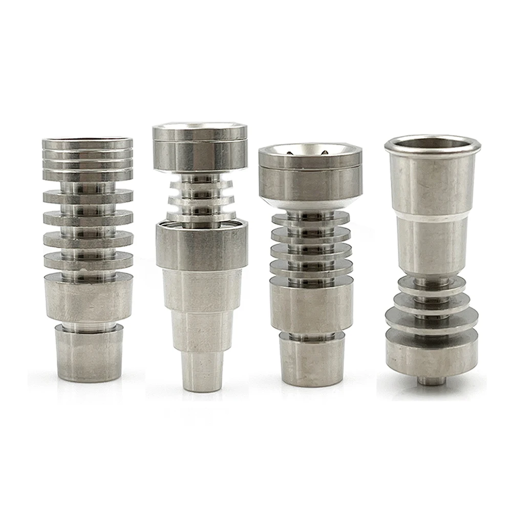 

Domeless Male Titanium Nail 6 IN 1 10mm 14mm 18mm Dual Function GR2 Water Hookah Dab Rig Pot Nectar Wax Collector Tools