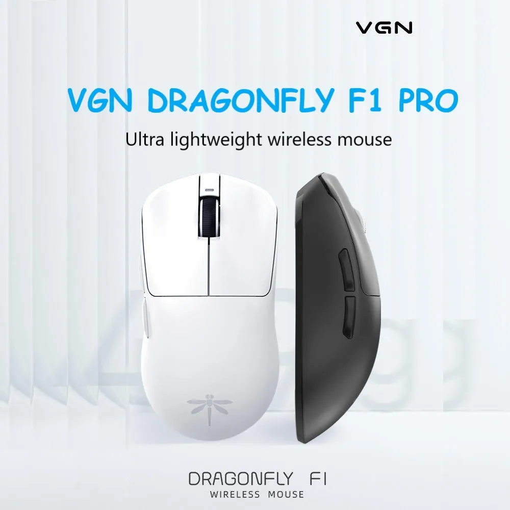 

Vgn Dragonfly F1 Sensor Paw3395 Wireless 2.4g Wired 26000DPI 55g Gaming Mouse High Performance 130h Mice Rechargeable