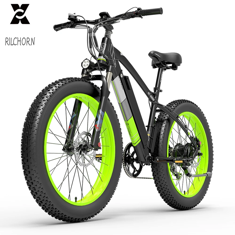 RILCHORN New Electric Bicycle 1000W  Snowmobile 48V 17.5Ah Outdoor MTB Road Bike Men's 4.0 Fat Tire E-Bike Eletrica Bicileta