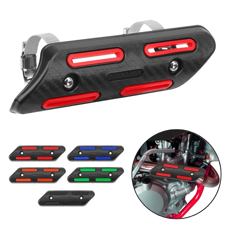 

Motorcycle Exhaust Pipe Cover Heat Shield Protector Guarder Tools For 25-51mm Diameter Anti-scalding Motorbike Moto Accessories