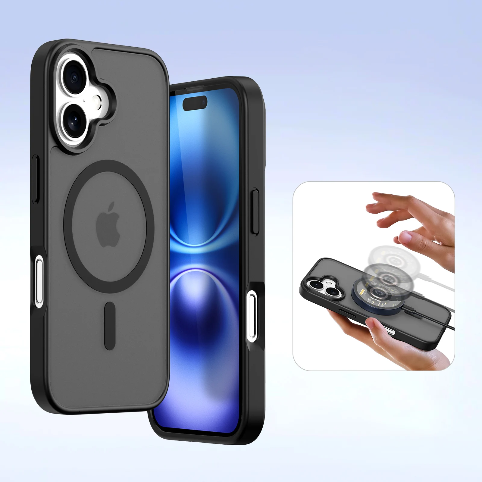 Кожаный флип-чехол-бумажник 2-в-1 с магнитным разделением для iphone 16 много слотов