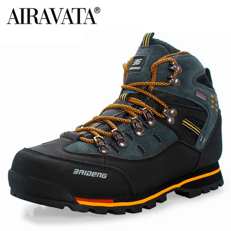 High Quality Men Outdoor Trekking Hiking Boots Waterproof Mountain Boots Climbing Shoes