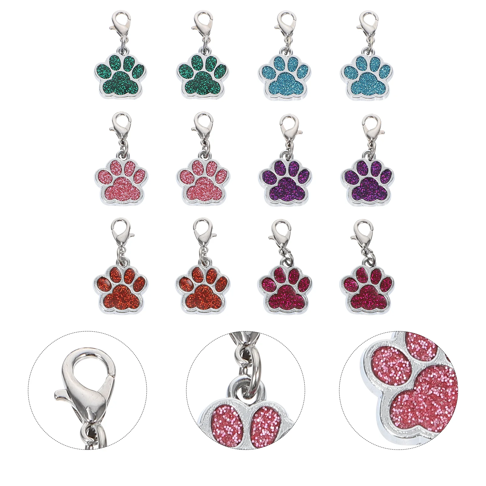

Paw Pendant Clasp Lobster Claw Charm Dog Diy Bead Clasps Dangle Puppyclip Keychain Jewelry Making Lanyard Swivel Print Alloy