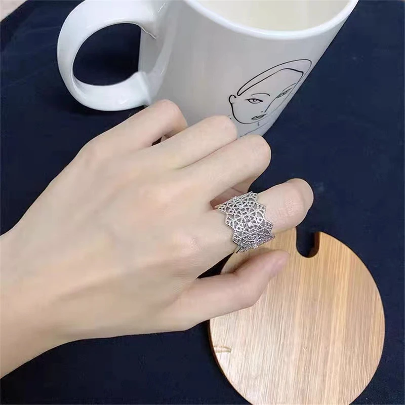 Новинка из Южной Кореи кольцо с ажурным кружевом Dongdaemun элегантное