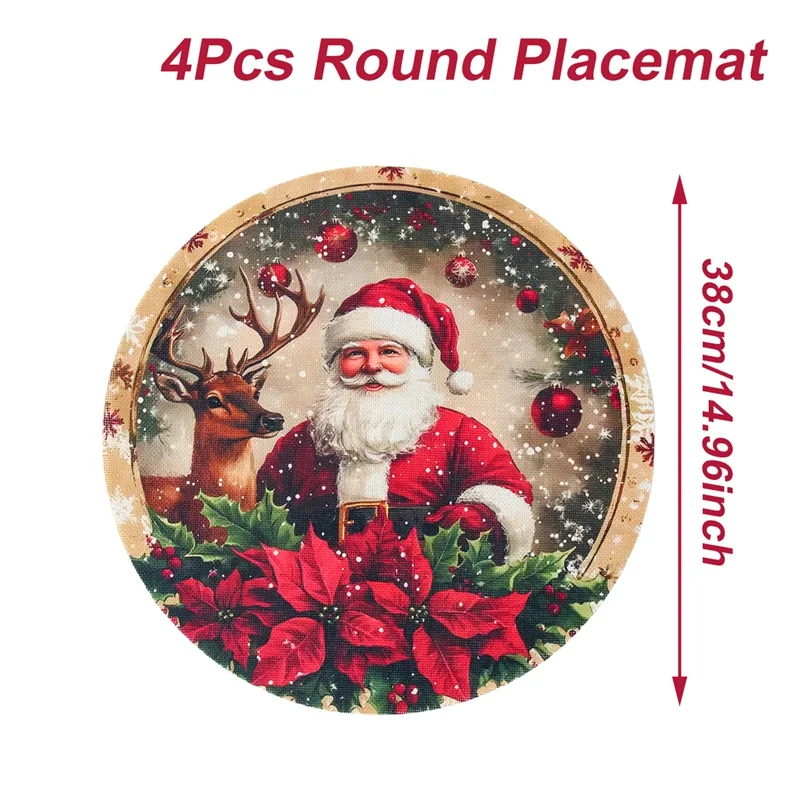 

4 шт., рождественские винтажные подставки для столовых приборов, украшения для рождественской вечеринки, 2025, Рождественский Санта-Клаус, подставка для столовых приборов, Navidad Natal, новогодний подарок 2026