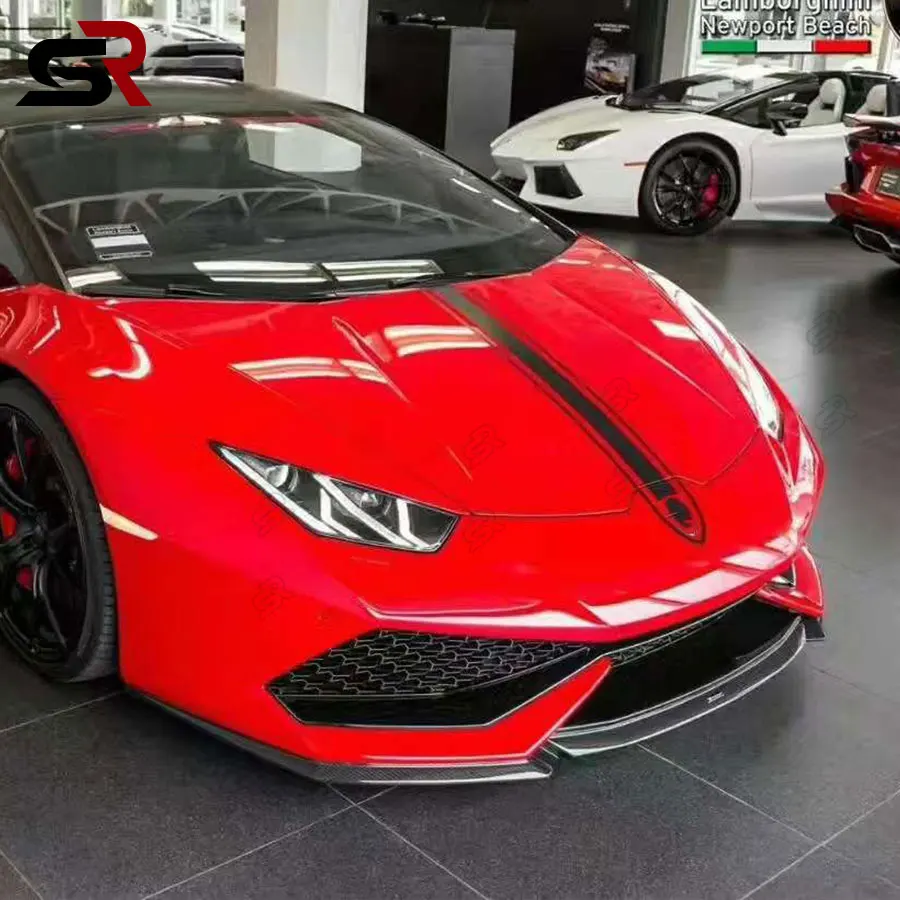Для Lamborghini Huracan LP580 LP610 V-передний бампер из углеродного волокна передний