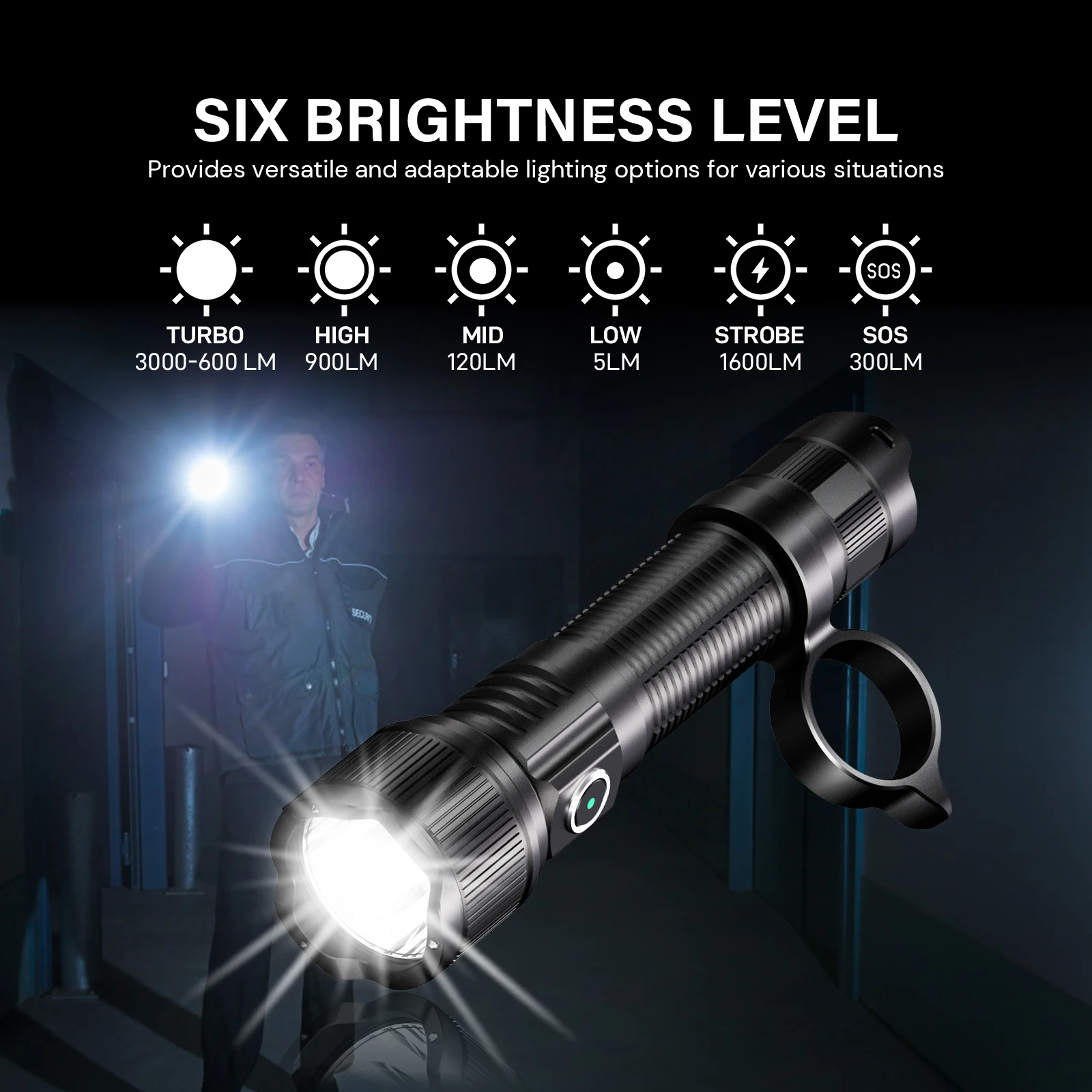 Brinyte PT16A светодиодный фонарик 3000 люмен военный армейский тактический мощный