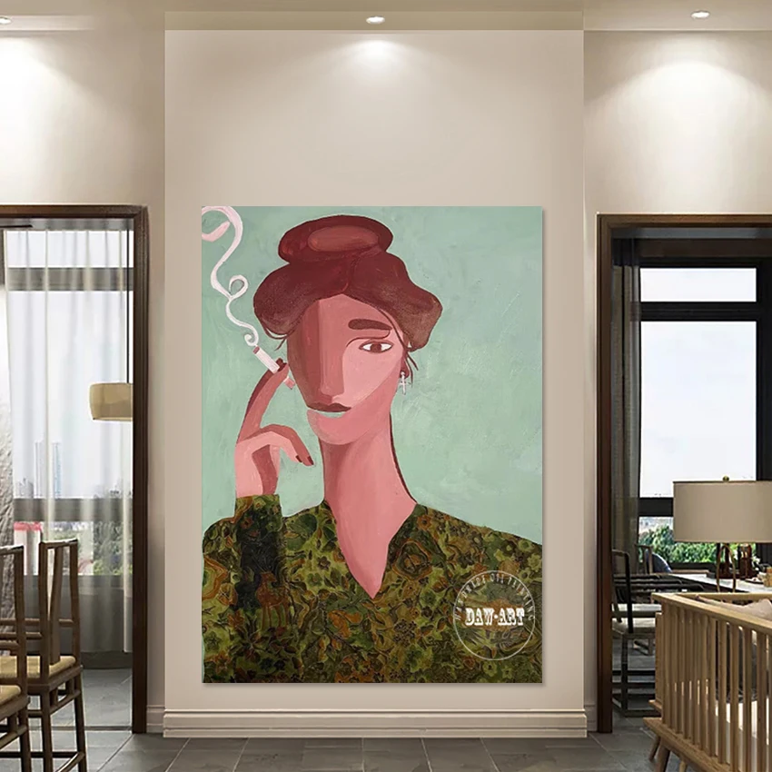 Абстрактная картина маслом на льняном холсте