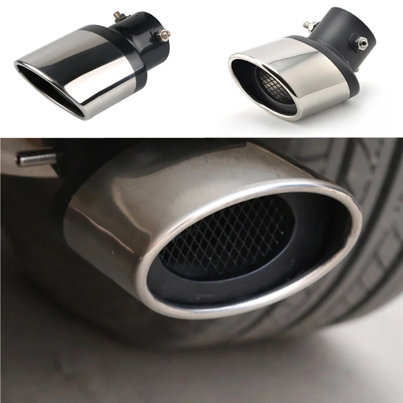 

Car Tail Pipe Trim Modified Exhaust Muffler Tip Stainless Steel TailPipe Chrome For Ford Focus Chevrolet Cruze Aveo Kia 5 Mazda6