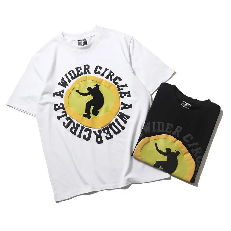 

New 2023 Hip Hop T-Shirt Kanye West Shirt Oversize 100% Cotton T-Shirts Streetwear Men Hip-hop Foam
