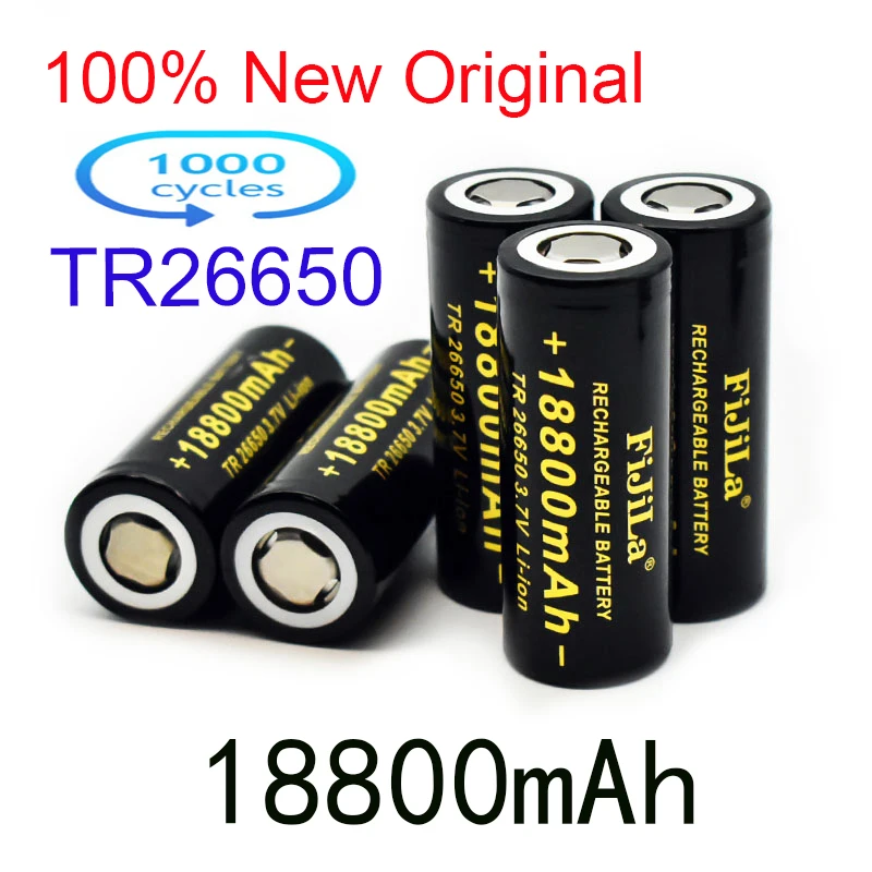 

2022 neue Original 26650 batterie 18800mAh 3,7 V 50A lithium-ionen akku für 26650 LED taschenlampe