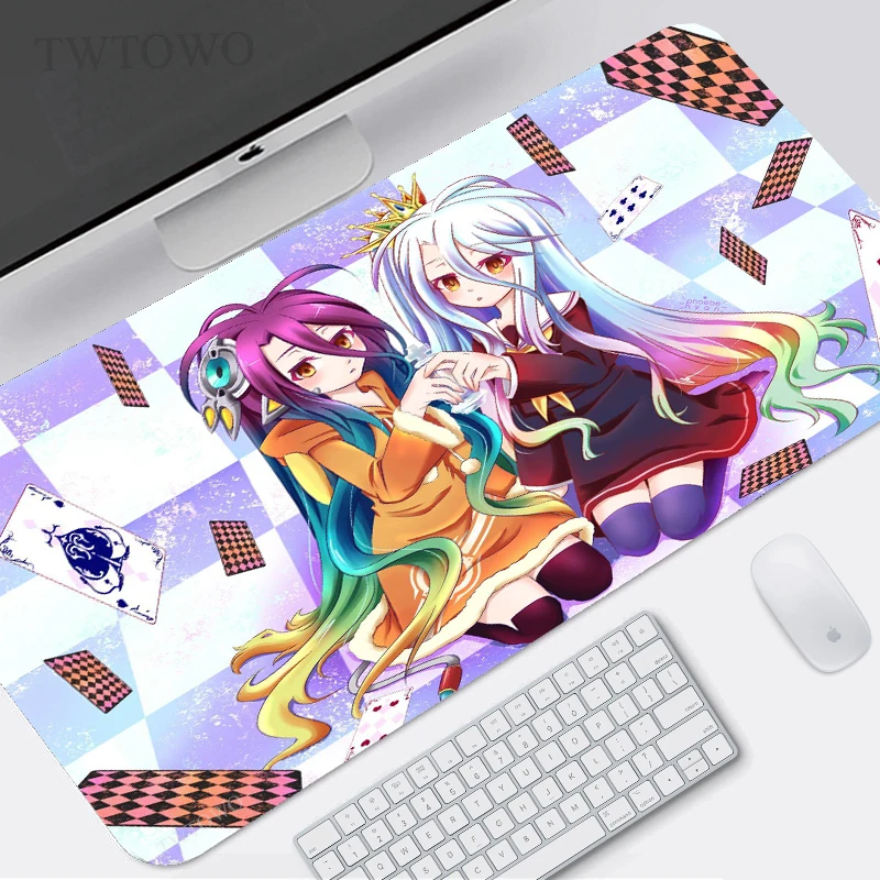

No Game No Life Mouse Pad Gaming XL Computer New HD Mousepad XXL Mouse Mat Anti Slip Natural Rubber Office Soft Laptop Mice Pad