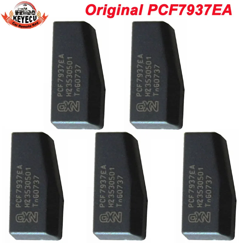 

KEYECU 5 Pieces Original PCF7937EA PCF7937 7937 Carbon Chip Auto Transponder Car Key Chip For GM