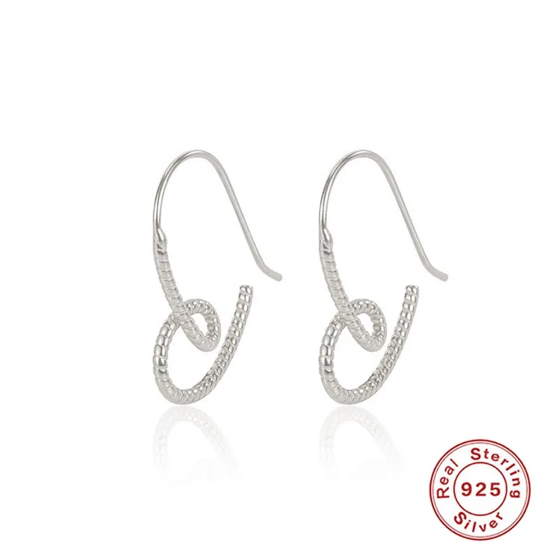 Серьги женские из серебра 925 пробы в виде сердца